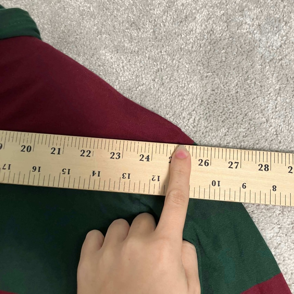 Polo Ralph Lauren Hoodie Mens 3XB Green Red Striped Long Sleeve Cotton Big Tall - Picture 14 of 16
